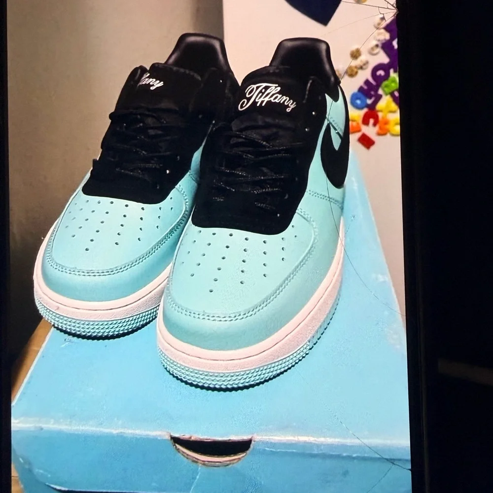 Tiffany & Co. Blue and Black Sneakers - Picture 1 of 5